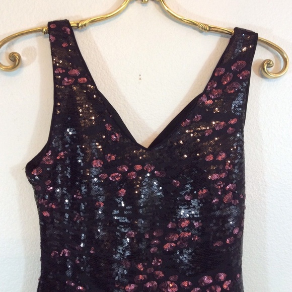 SOLD ASTR Nordstrom Black Maroon Sequin Dress - Picture 7 of 7